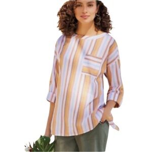 SOFT SURROUNDINGS Enyo Top in Americana  Stripe